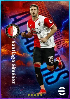 Santiago Giménez eFootball 2026 player card, 83 OVR CF