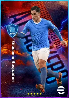 Giacomo Raspadori eFootball 2026 player card, 83 OVR SS