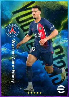 Warren Zaïre-Emery eFootball 2026 player card, 83 OVR CMF