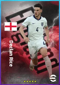 Declan Rice eFootball 2026 player card, 84 OVR DMF