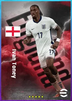 Ivan Toney eFootball 2026 player card, 82 OVR CF