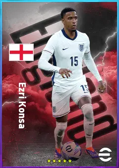 Ezri Konsa eFootball 2026 player card, 82 OVR CB