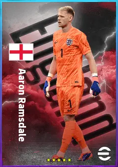 Aaron Ramsdale eFootball 2026 player card, 83 OVR GK