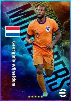 Georginio Wijnaldum eFootball 2026 player card, 80 OVR CMF