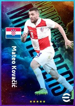 Mateo Kovačić eFootball 2026 player card, 82 OVR CMF