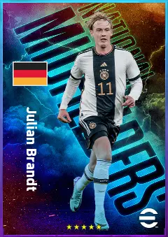 Julian Brandt eFootball 2026 player card, 82 OVR AMF