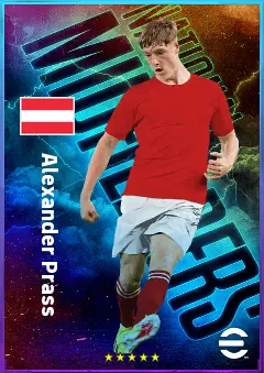Alexander Prass eFootball 2026 player card, 78 OVR LMF