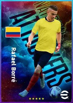 Rafael Borré eFootball 2026 player card, 80 OVR CF