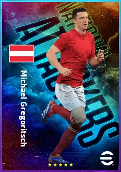 Michael Gregoritsch eFootball 2026 player card, 80 OVR CF
