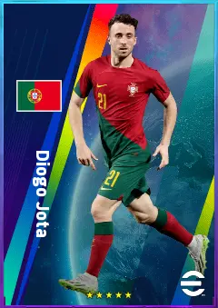 Diogo Jota eFootball 2026 player card, 83 OVR LWF