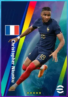 Christopher Nkunku eFootball 2026 player card, 82 OVR AMF