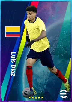 Luis Díaz eFootball 2026 player card, 84 OVR LWF