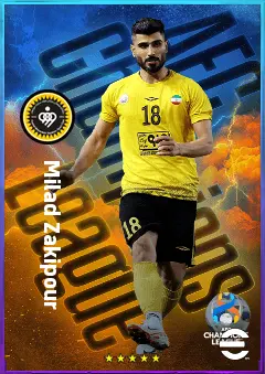 Milad Zakipour eFootball 2026 player card, 77 OVR LB