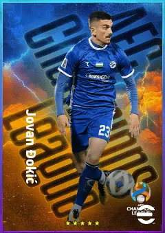 Jovan Đokić eFootball 2026 player card, 76 OVR DMF