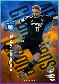 Gustav Ludwigson eFootball 2026 player card, 78 OVR RWF