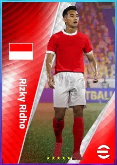 Rizky Ridho eFootball 2026 player card, 75 OVR CB