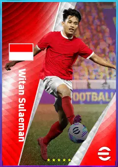 Witan Sulaeman eFootball 2026 player card, 75 OVR RWF