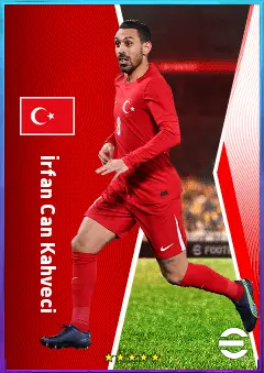 İrfan Can Kahveci eFootball 2026 player card, 78 OVR RWF