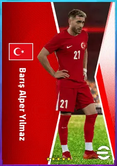 Barış Alper Yılmaz eFootball 2026 player card, 78 OVR LWF