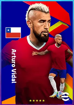 Arturo Vidal eFootball 2026 player card, 78 OVR CMF