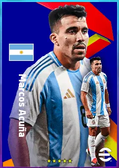 Marcos Acuña eFootball 2026 player card, 80 OVR LB