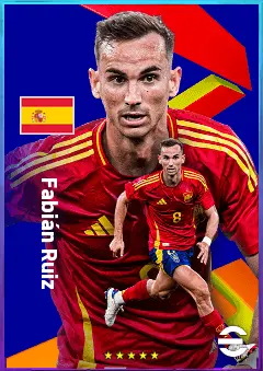 Fabián Ruiz eFootball 2026 player card, 83 OVR CMF
