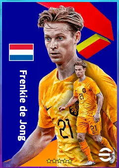 Frenkie de Jong eFootball 2026 player card, 84 OVR CMF