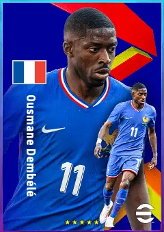 Ousmane Dembélé eFootball 2026 player card, 83 OVR RWF