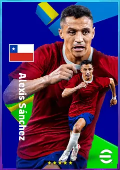 Alexis Sánchez eFootball 2026 player card, 80 OVR CF