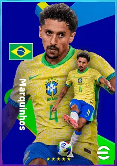 Marquinhos eFootball 2026 player card, 84 OVR CB