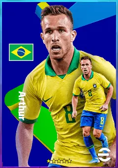 Arthur eFootball 2026 player card, 81 OVR CMF