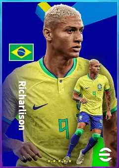 Richarlison eFootball 2026 player card, 82 OVR CF