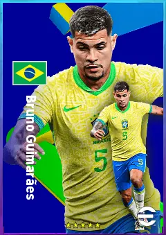 Bruno Guimarães eFootball 2026 player card, 83 OVR DMF