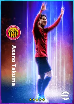Asano Takuma eFootball 2026 player card, 78 OVR RWF