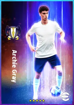 Archie Gray eFootball 2026 player card, 78 OVR CMF