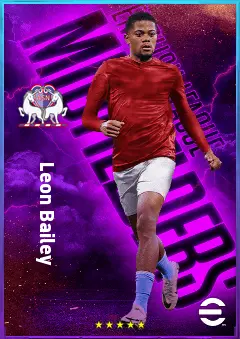 Leon Bailey eFootball 2026 player card, 82 OVR RMF