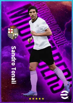 Sandro Tonali eFootball 2026 player card, 83 OVR DMF