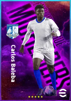 Carlos Baleba eFootball 2026 player card, 80 OVR CMF