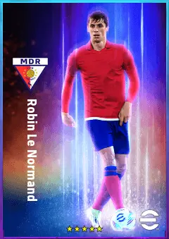 Robin Le Normand eFootball 2026 player card, 82 OVR CB