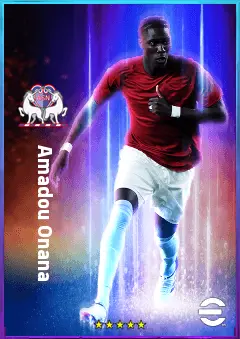 Amadou Onana eFootball 2026 player card, 83 OVR DMF