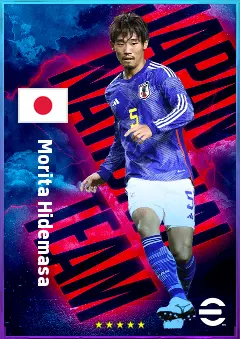 Morita Hidemasa eFootball 2026 player card, 81 OVR DMF