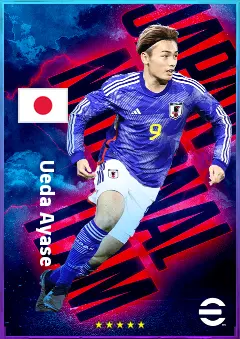 Ueda Ayase eFootball 2026 player card, 78 OVR CF
