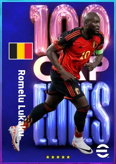 Romelu Lukaku eFootball 2026 player card, 82 OVR CF