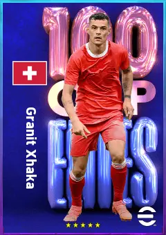 Granit Xhaka eFootball 2026 player card, 82 OVR CMF