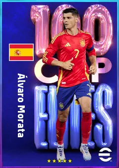 Álvaro Morata eFootball 2026 player card, 83 OVR CF
