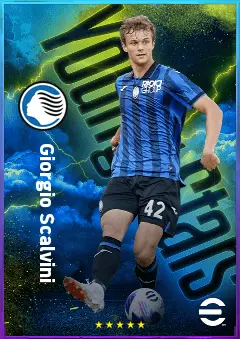 Giorgio Scalvini eFootball 2026 player card, 82 OVR CB