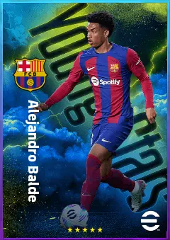 Alejandro Balde eFootball 2026 player card, 83 OVR LB