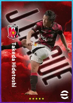 Takeda Hidetoshi eFootball 2026 player card, 76 OVR AMF
