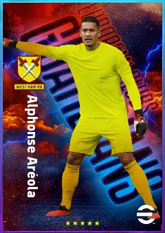 Alphonse Aréola eFootball 2026 player card, 80 OVR GK