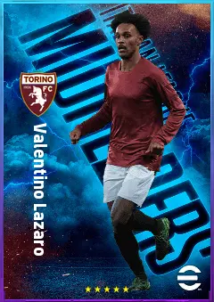 Valentino Lazaro eFootball 2026 player card, 79 OVR RMF